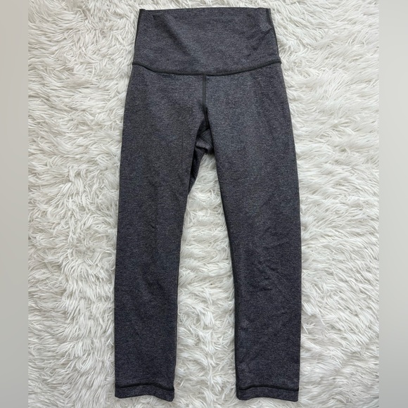 Lululemon Wunder Under Crop High Rise Leggings Luxtreme 21" | Grey | Size 4 - Picture 5 of 8